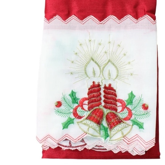 Royal Bell 3PC Christmas Kitchen Curtain Set - Picture 1 of 4